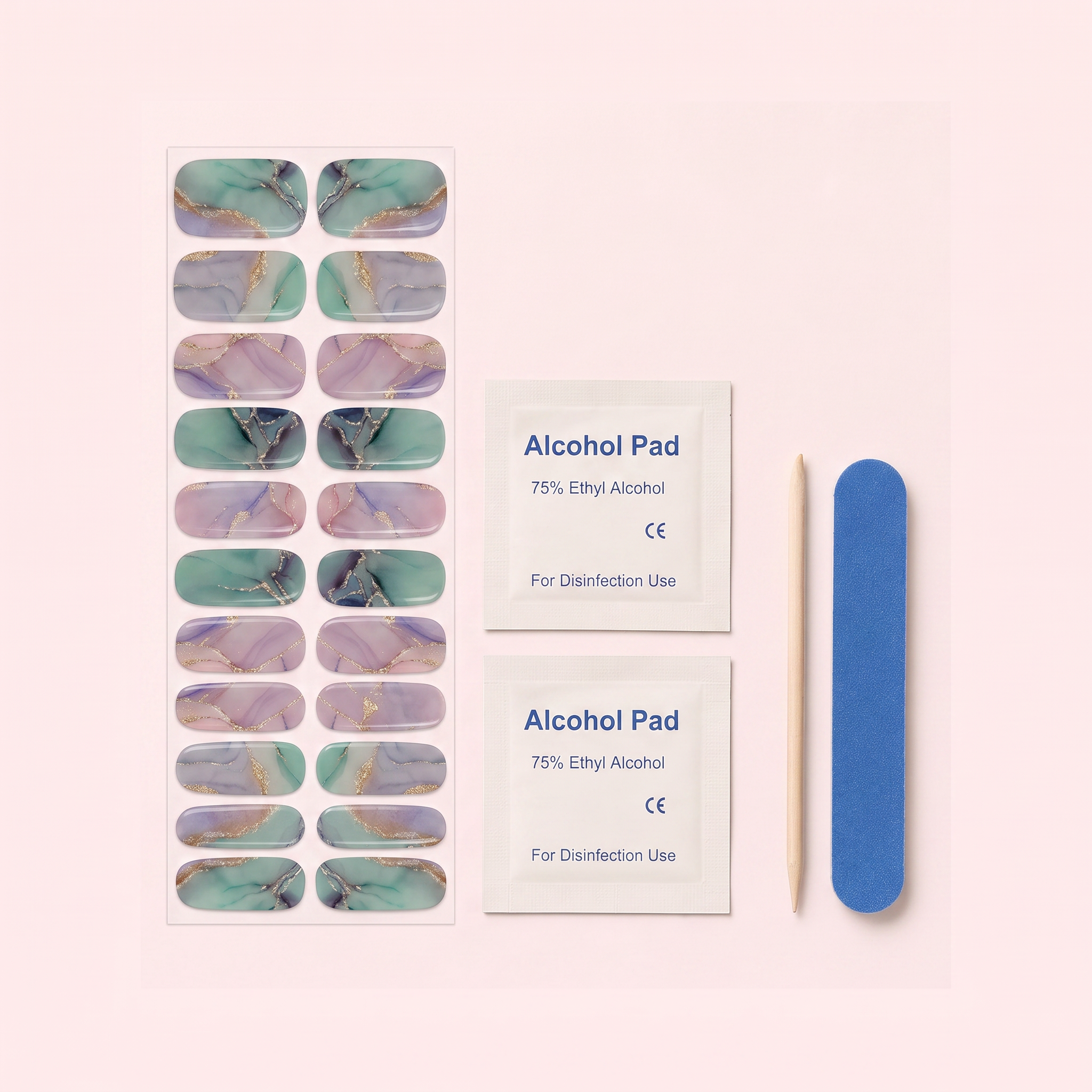 107 Mint Lilac Marble
