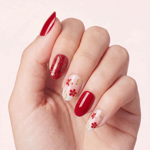 Red Floral Glow