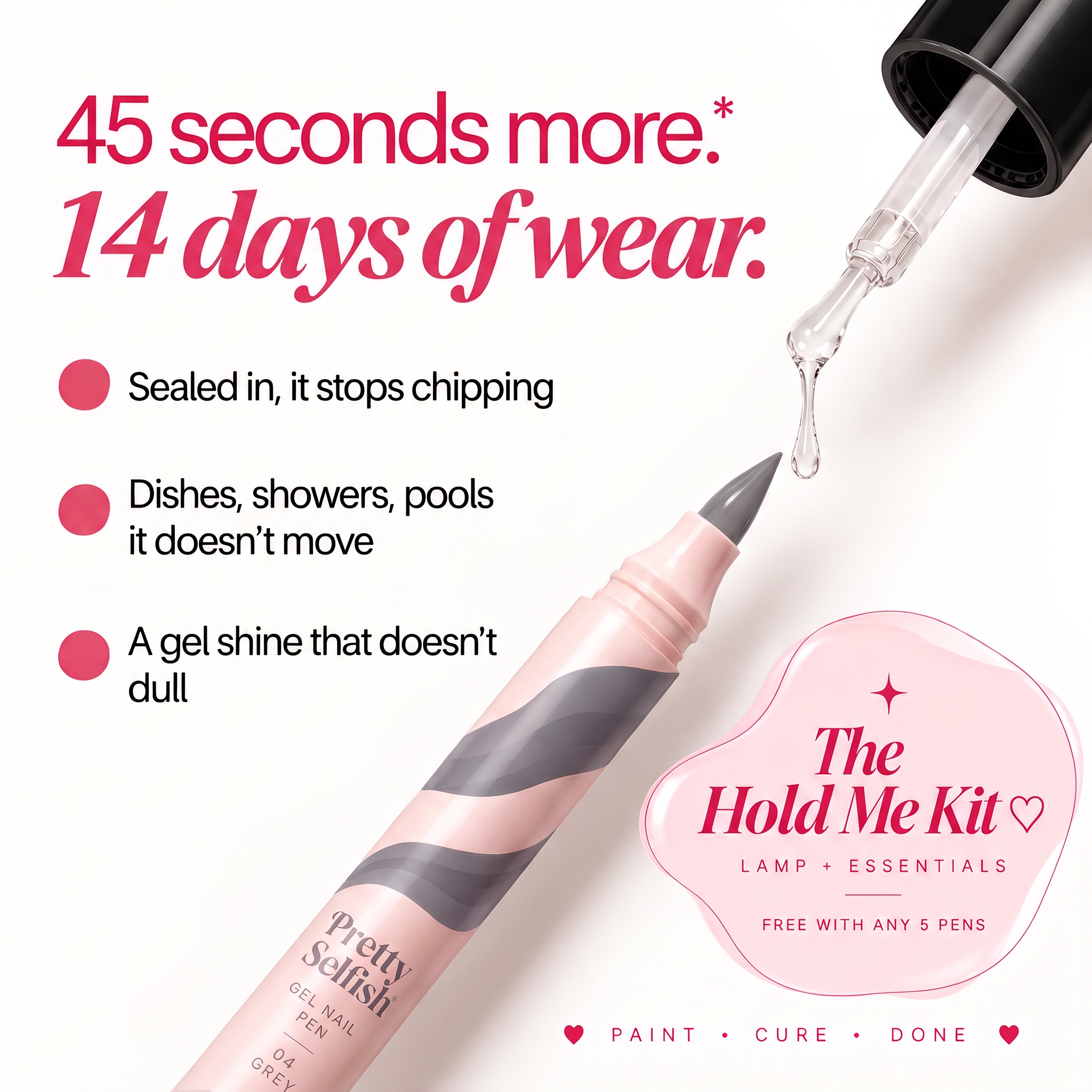 Gel Nail Pen - Grey